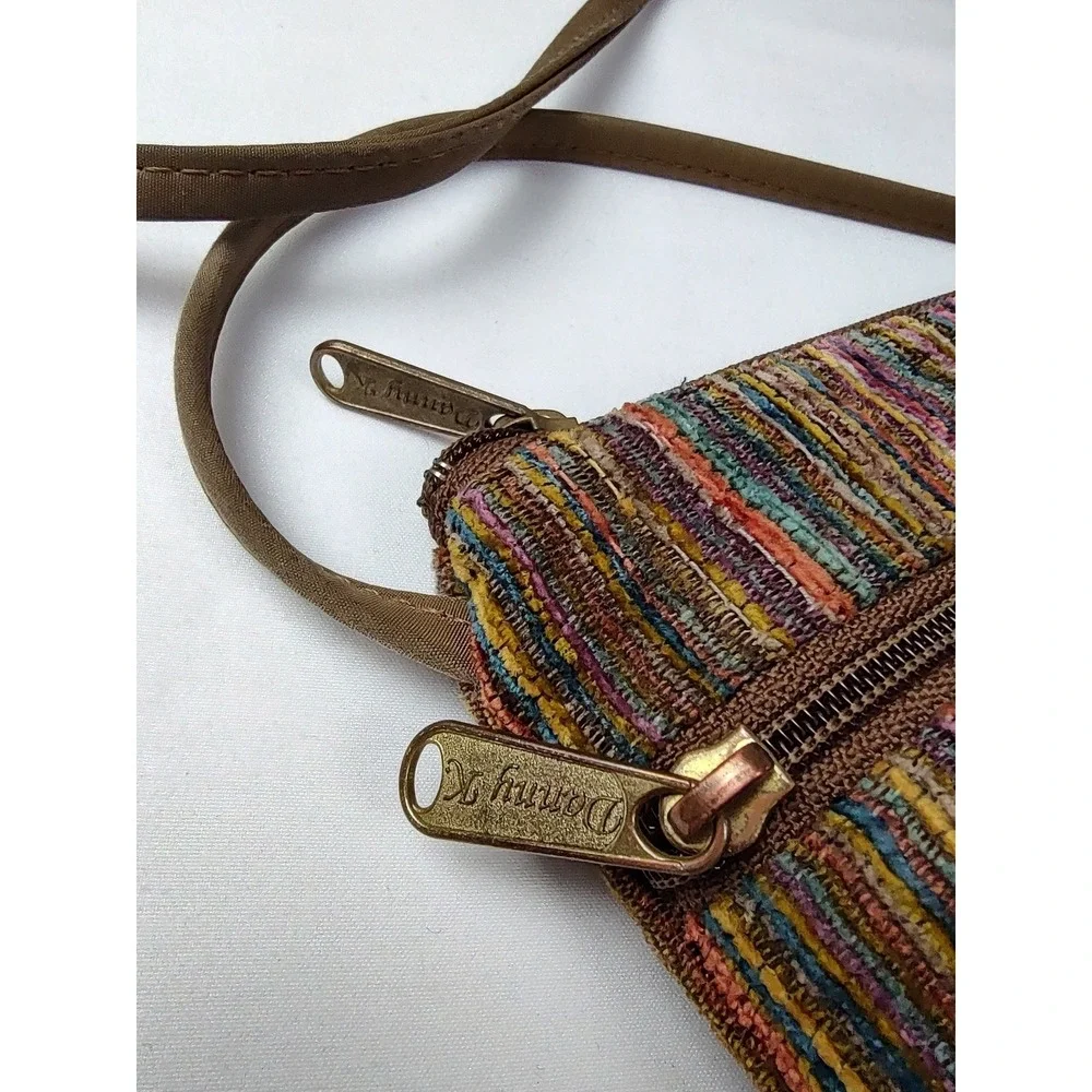 Danny K Beverly Hills Crossbody Bag‎ Multicolor Stripe Tapestry Adjustable USA - Picture 15 of 16
